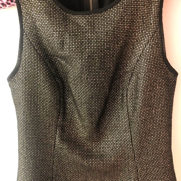 Black and Gold Sleeveless Fit & Flare Dress XS - Picture 4 of 6